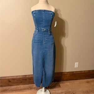 NWT Pilcro Denim Strapless Dress